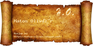 Hatos Olivér névjegykártya