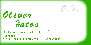 oliver hatos business card